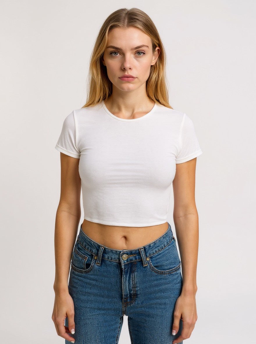 Baby Look - Organic cotton T-shirt with lycra without print